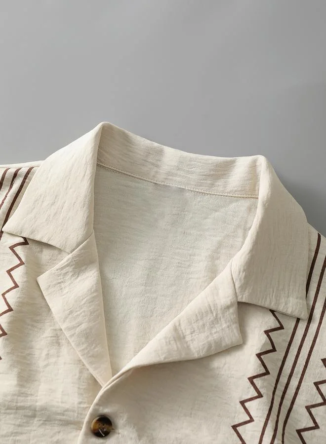 Take Two Men Graphic Printed Short Sleeve Shirt and Shorts Co-Ords